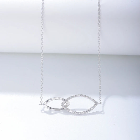 Custom Jewelry Plated Pendant Geometric Couple Pendant Jewelry Trendy Silver Necklace Gold for Woman Accessories Zircon Stone