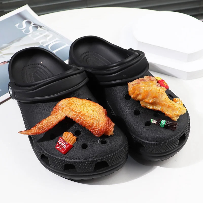 New Simulation Series Cute Shoes Decorative Accessories DIY Hole Shoes Jibbitz Charms Detachable Shoe Buckles Holiday Gifts