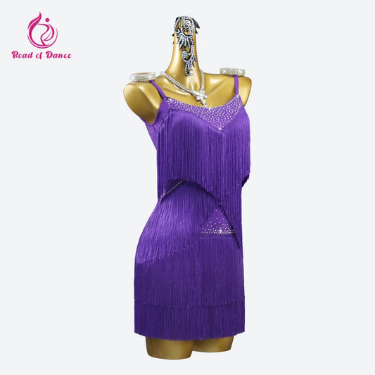 2025 Dress For Dance Parties Dancewear Women's Latin Dance Suit Sexy Clothing Kids Fringed Skirt Practice Ballroom Costume Stage