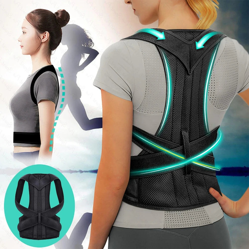 Reinforced Belt Lumbar Column Posture Corrector Vest Adjustable Back Support