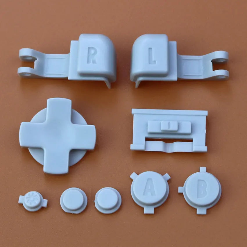 Plastic Full Set Button For Gameboy Advance GBA SP Game Replacement Button Kit D Pad ABLR Select Start Power ON OFF Volume Key