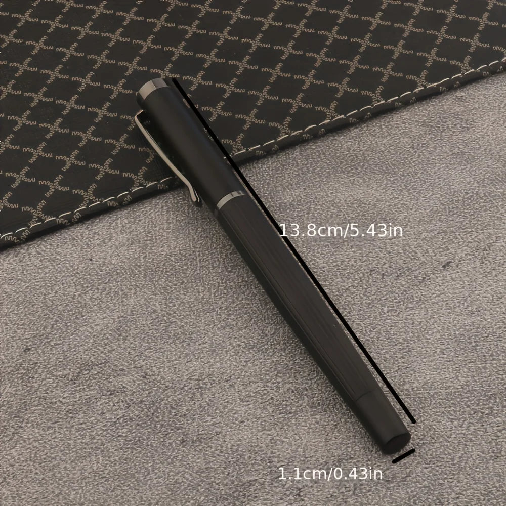 1pc metal fountain pen black Gun gray Roman Column Student Stationery Office Supplies