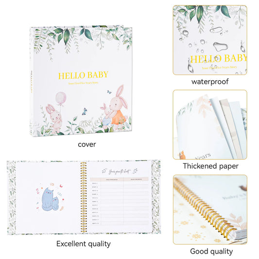 Baby Pregnancy Memory Book DIY Family Kids Record Growth Photo Album First Year Scrapbook Album Baby Memory Book For New Parents