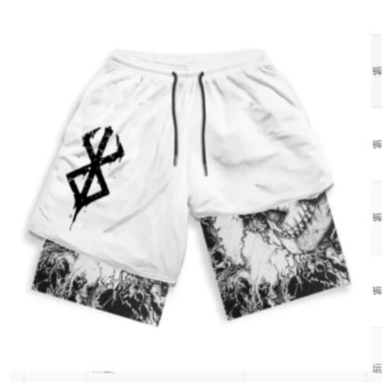 2023 Summer Leisure Fashion Men's Popular Printed Double Layer Shorts