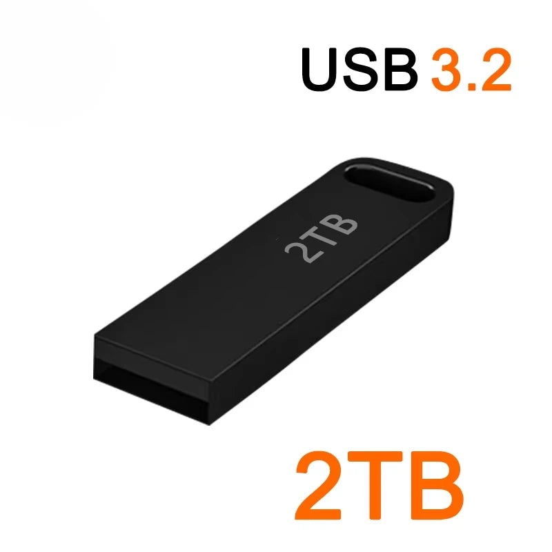 New 2TB Flash Drive USB 3.2 Super High Speed Transfer Metal Mini U Disk Pen Drive Type C Memory Waterproof Disk SSD U Drive