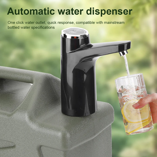 Electric Water Pump USB Rechargeable Portable Water Dispenser One Key Switch Auto Pump 11L Water Bin for Outdoor Camping