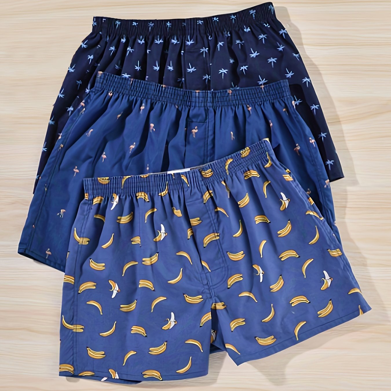 3pcs Men's Boxer Briefs, Sexy Casual Underwear with Stylish Prints for Versatile Wear at Home Out