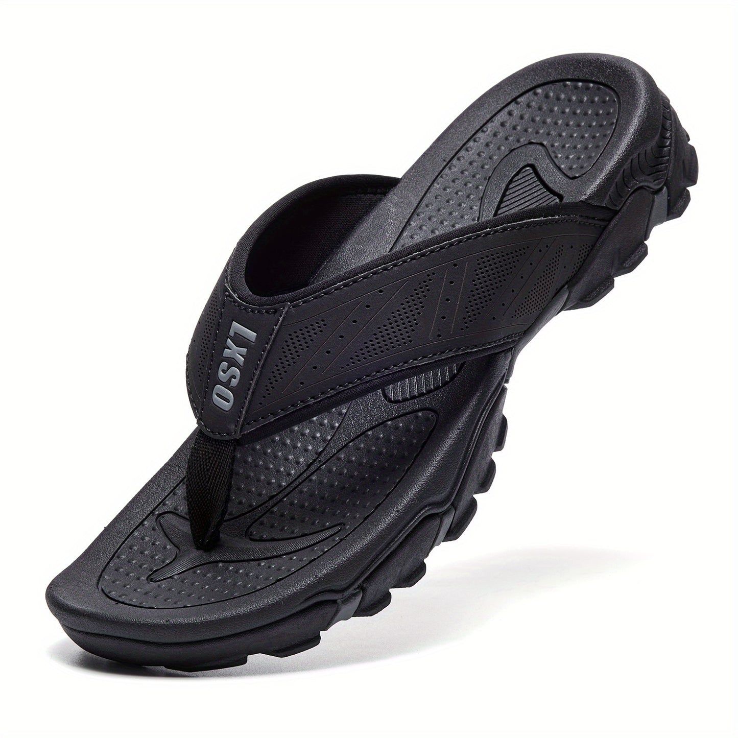 Men's Flip Flops, Outdoor Beach Thong Sandals, Arch Support Athletic Slides, Casual Lightweight Anti-skid Slippers