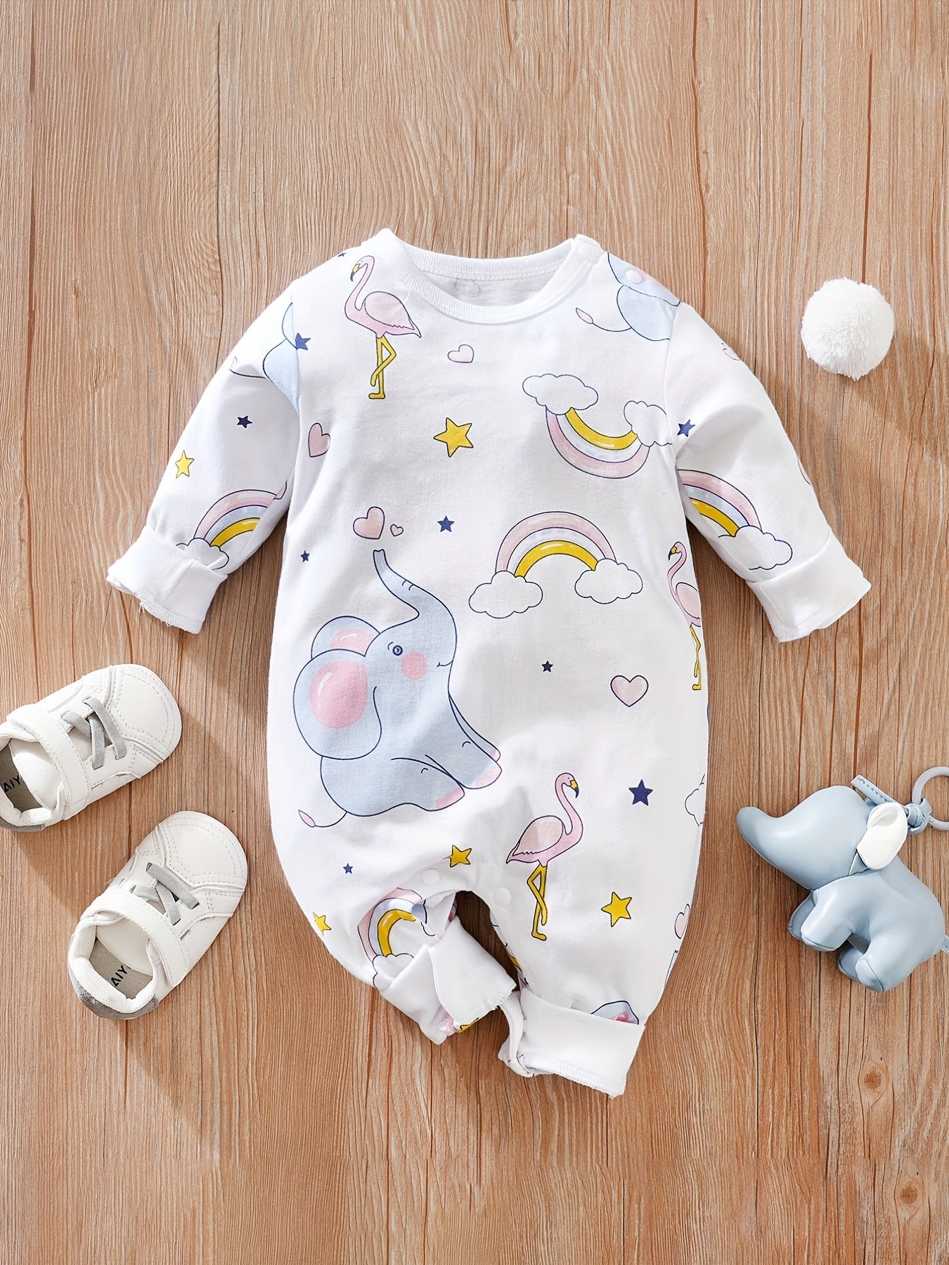 yierying Baby Koala Onesie - Long Sleeve Adorable Koala & eucalyptus leaves, Soft Everyday outfit for Newborns & Infants, Easy-diaper-change Onesie, Perfect for Photoshoots & Gifts, Newborn Essentials, Animal Print Romper, Ge