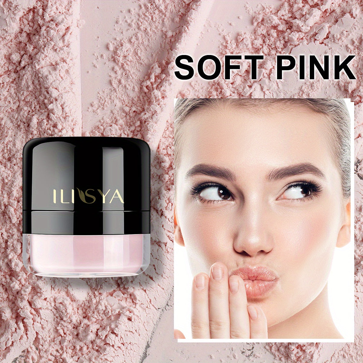 ILISYA Long-Lasting Loose Powder With Mushroom Head Makeup Foundation, Oil Control, Brightening Concealer, Waterproof And Sweatproof