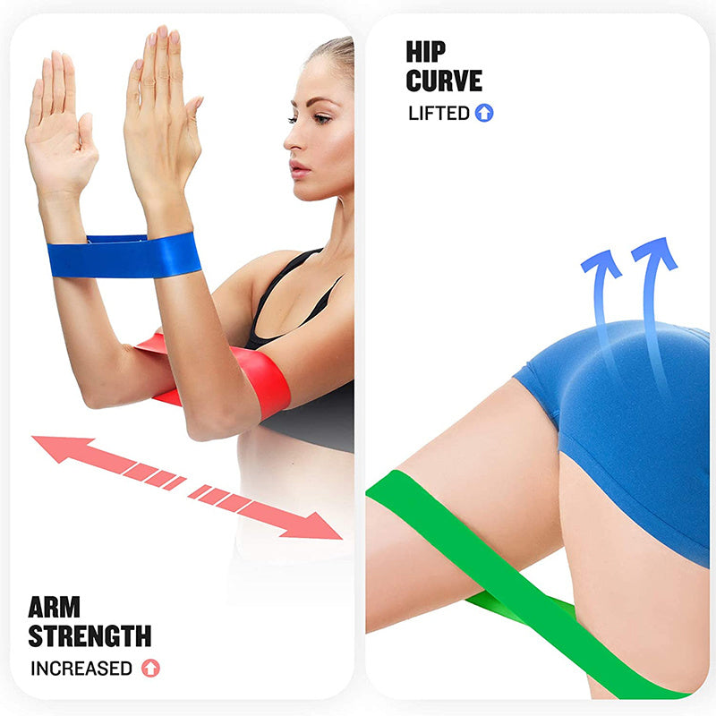 1pc 5-Level Yoga Resistance Band for Full-Body Workout and Stretching
