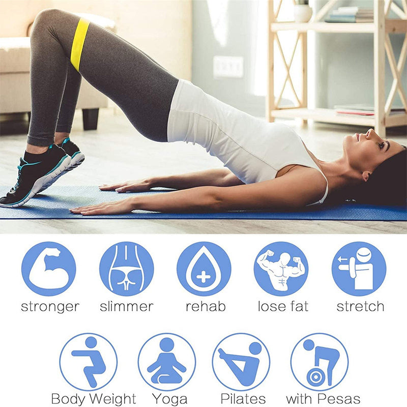 1pc 5-Level Yoga Resistance Band for Full-Body Workout and Stretching