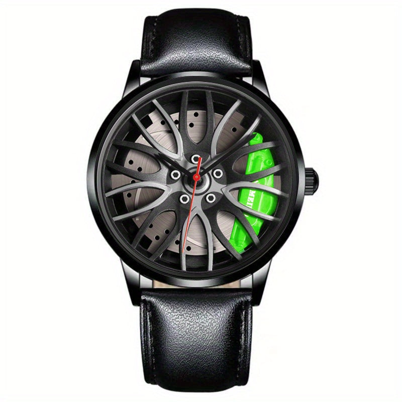 1pc Men's Round Analog Skeleton Dial Watch, Wristwatch, Ideal choice for Gifts