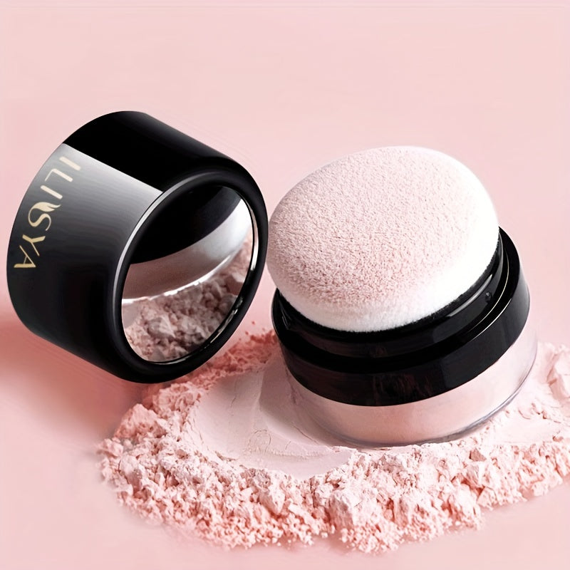 ILISYA Long-Lasting Loose Powder With Mushroom Head Makeup Foundation, Oil Control, Brightening Concealer, Waterproof And Sweatproof