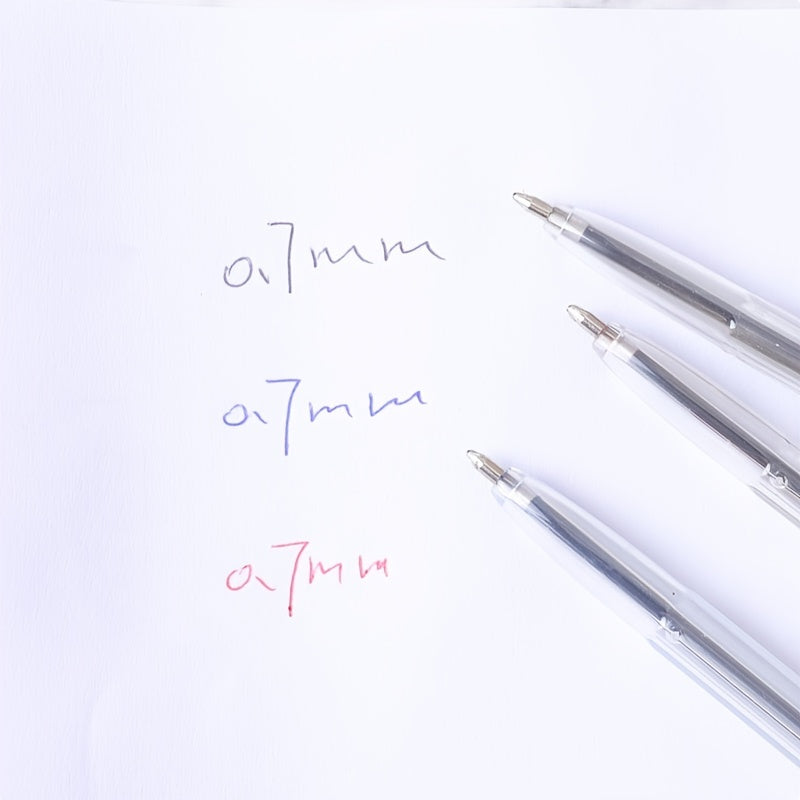 10-Pack Classic Ballpoint Pens, 0.7mm Bullet Tip in 3 Colors
