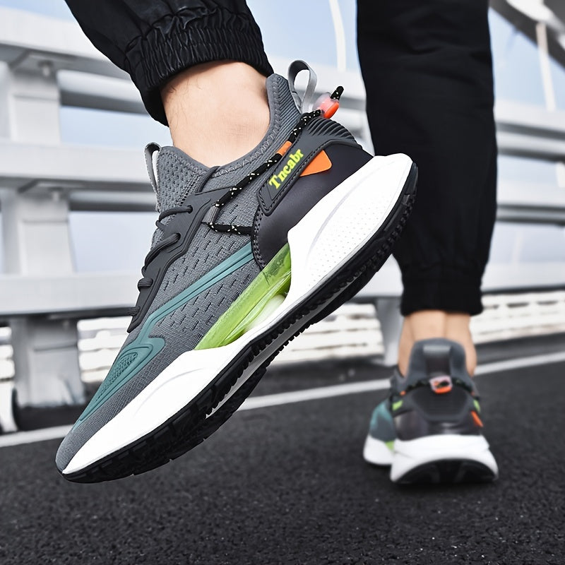 2026 Summer New Knit Men's Casual Shoes, Elastic Shock-Absorbing Sports Sneakers for Students - Trendy and Versatile Running Shoes