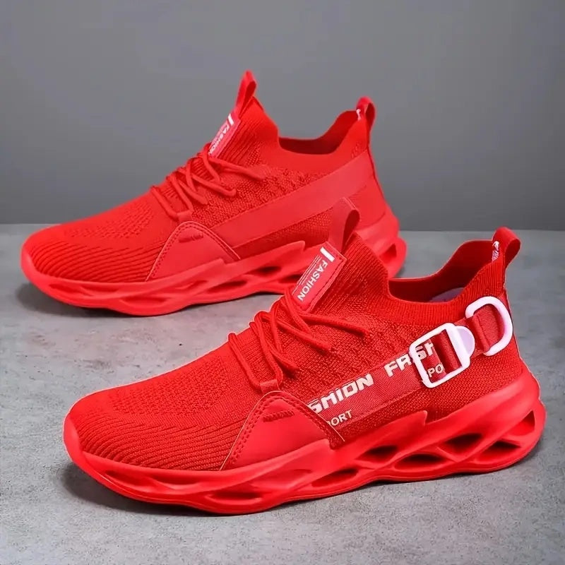 Men'S Breathable Shock-Absorbing Running Shoes - White Low-Top Lace-Up Design with Fabric Upper & EVA Cushioning, Lightweight All-Terrain for Outdoor Training, Hiking, Camping - Durable EVA Sole, Allseason Footwear, Sleek Spo