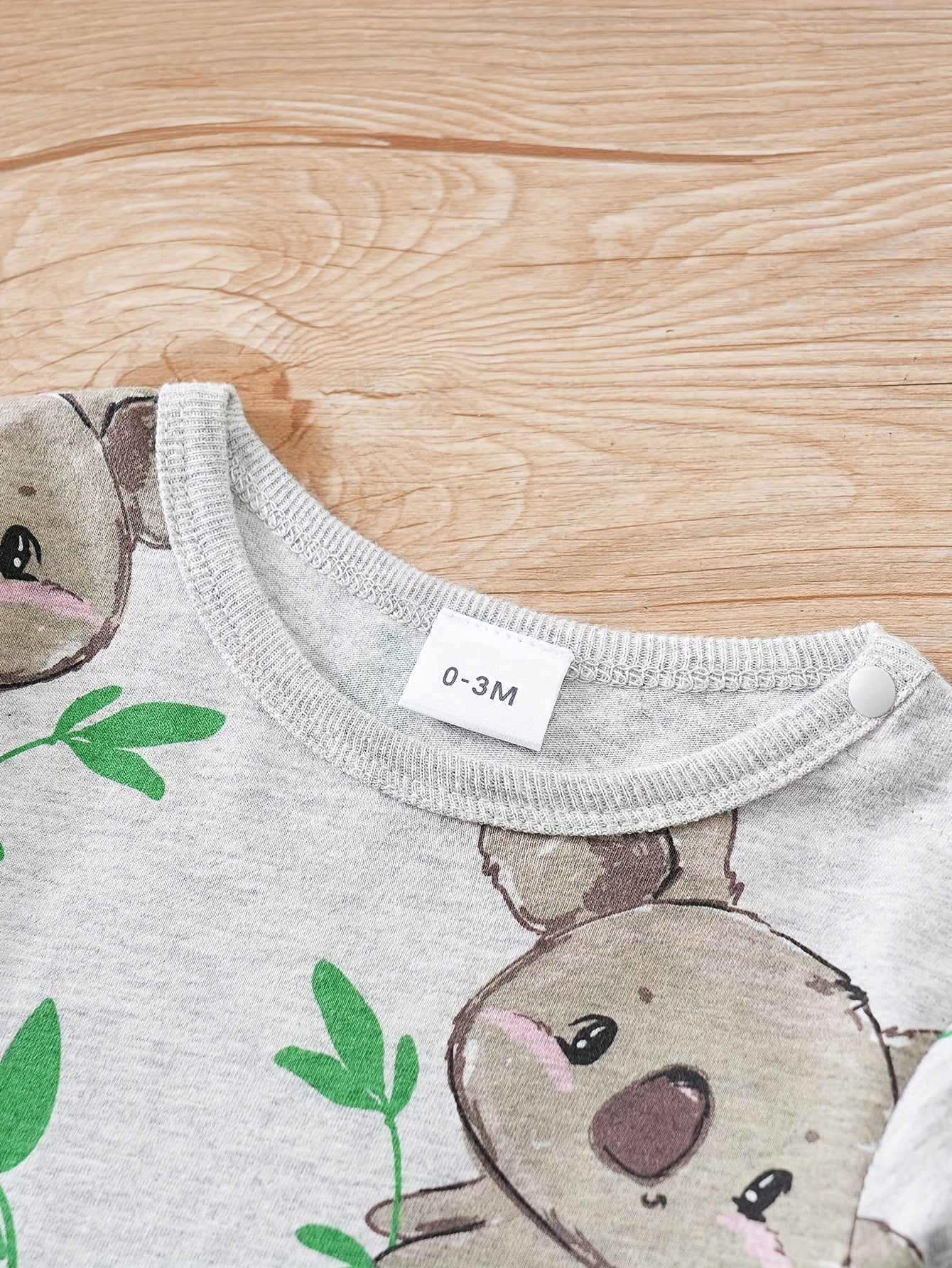 yierying Baby Koala Onesie - Long Sleeve Adorable Koala & eucalyptus leaves, Soft Everyday outfit for Newborns & Infants, Easy-diaper-change Onesie, Perfect for Photoshoots & Gifts, Newborn Essentials, Animal Print Romper, Ge