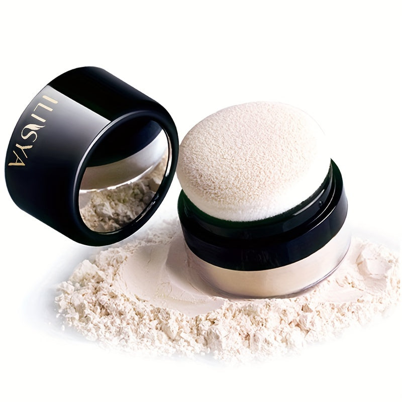 ILISYA Long-Lasting Loose Powder With Mushroom Head Makeup Foundation, Oil Control, Brightening Concealer, Waterproof And Sweatproof