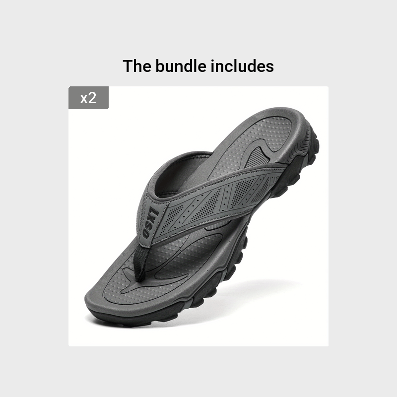 Men's Flip Flops, Outdoor Beach Thong Sandals, Arch Support Athletic Slides, Casual Lightweight Anti-skid Slippers