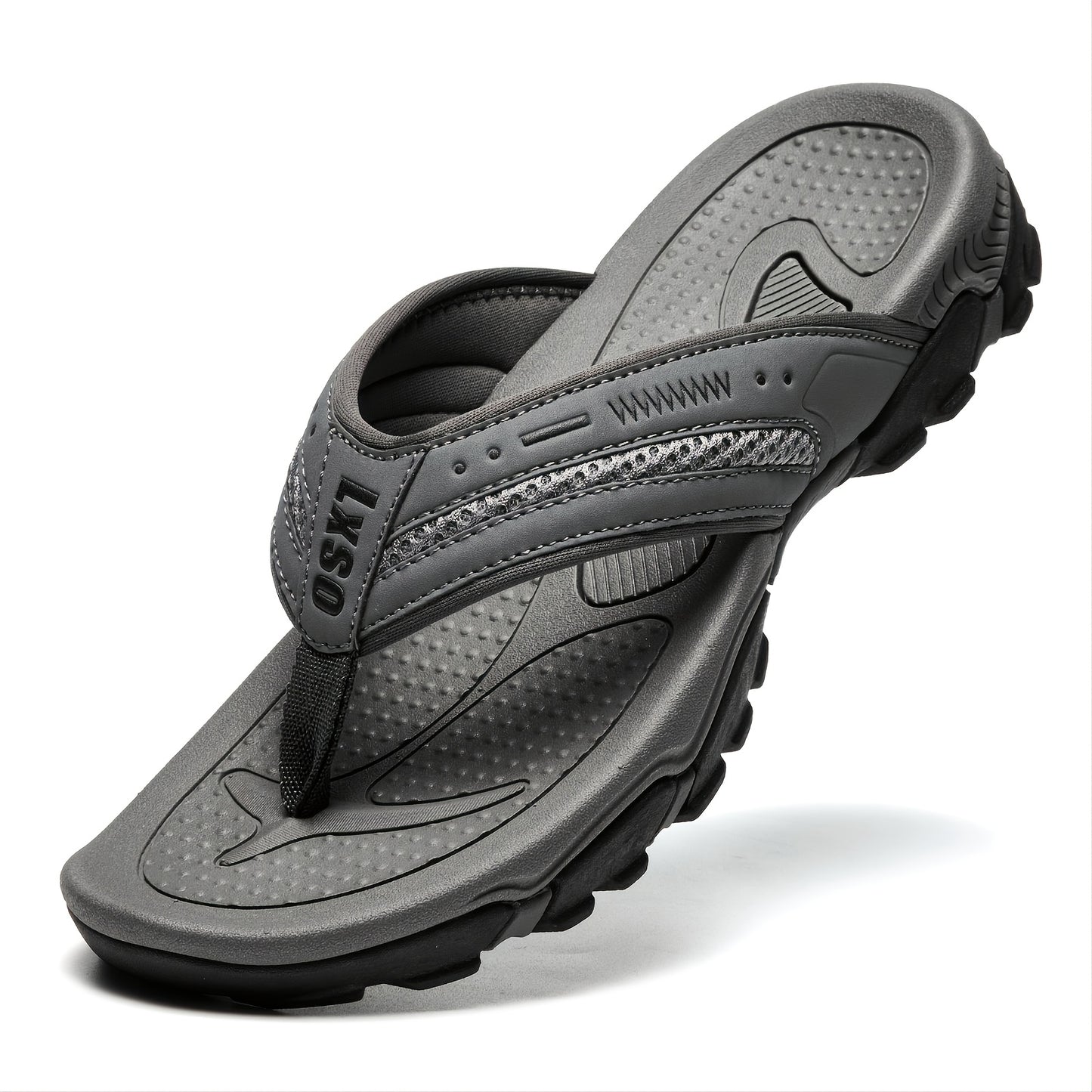 Men's Flip Flops, Outdoor Beach Thong Sandals, Arch Support Athletic Slides, Casual Lightweight Anti-skid Slippers