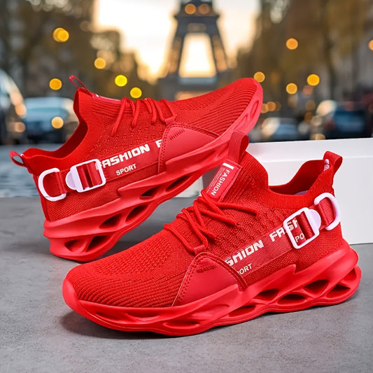 Men'S Breathable Shock-Absorbing Running Shoes - White Low-Top Lace-Up Design with Fabric Upper & EVA Cushioning, Lightweight All-Terrain for Outdoor Training, Hiking, Camping - Durable EVA Sole, Allseason Footwear, Sleek Spo