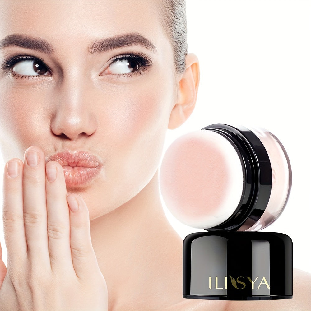 ILISYA Long-Lasting Loose Powder With Mushroom Head Makeup Foundation, Oil Control, Brightening Concealer, Waterproof And Sweatproof