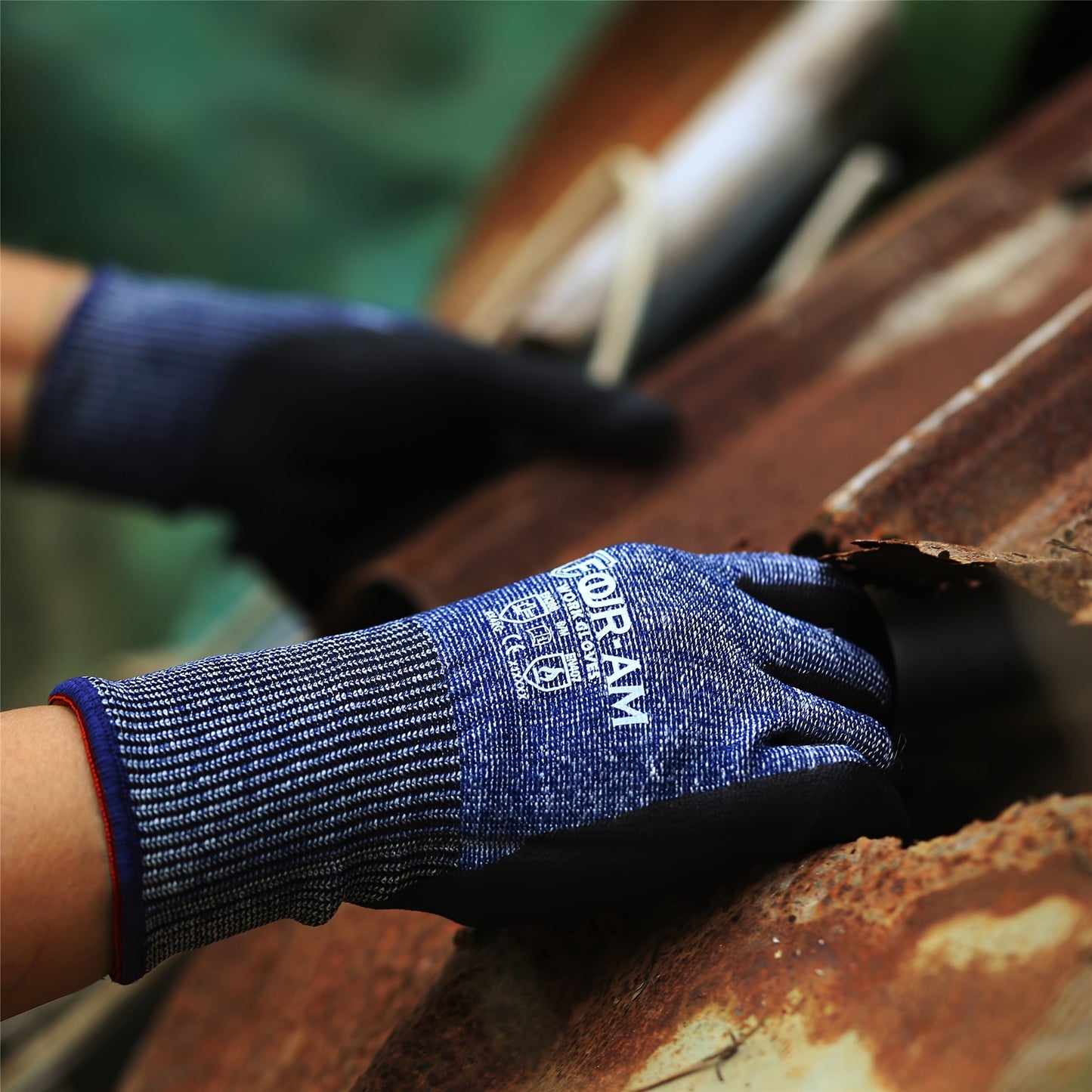 3 Pairs of Level 3 Cut-Resistant Work Gloves with Firm Non-Slip Grip