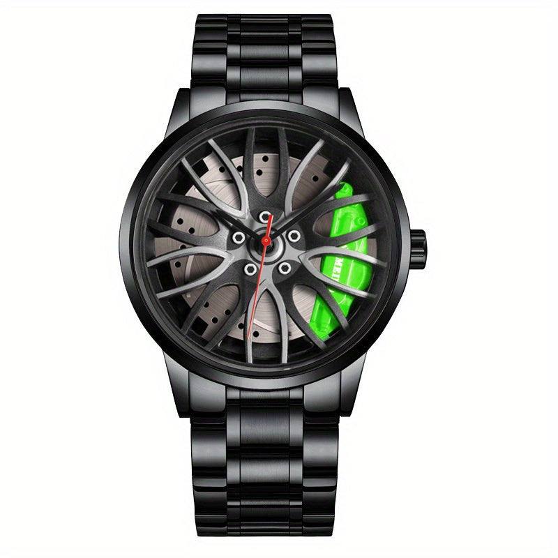 1pc Men's Round Analog Skeleton Dial Watch, Wristwatch, Ideal choice for Gifts