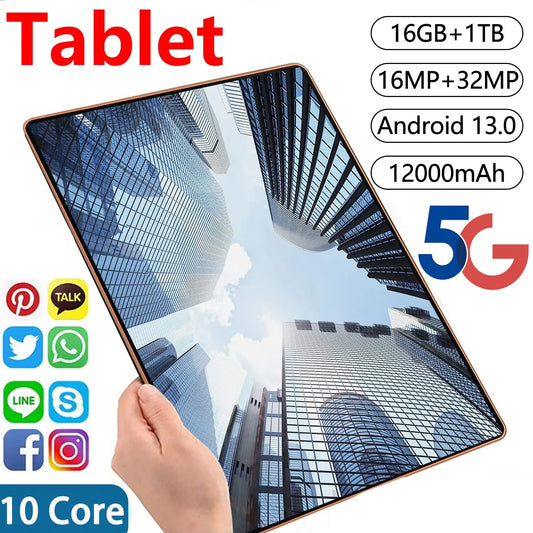 Global Version NEW Original Pad Tablet 10.36 inch HD 5K Android 13 16GB+1T 16MP+32MP 12000mAh 5G Dual SIM WiFi GPS