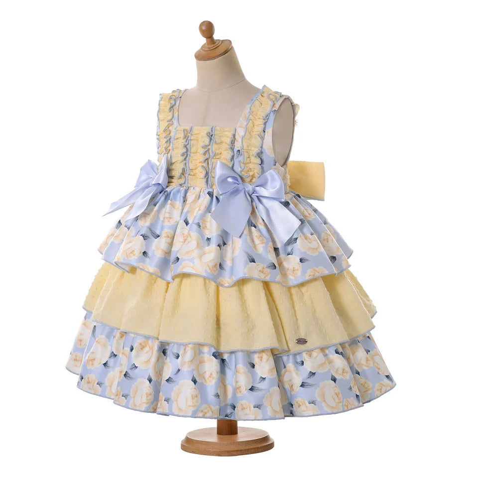 Pettigirl Children Fancy Flower Princess Dresses for Girls Outfits Summer Clothes Size Age 3 4 5 6 8 10 12 Year Old & Hairband