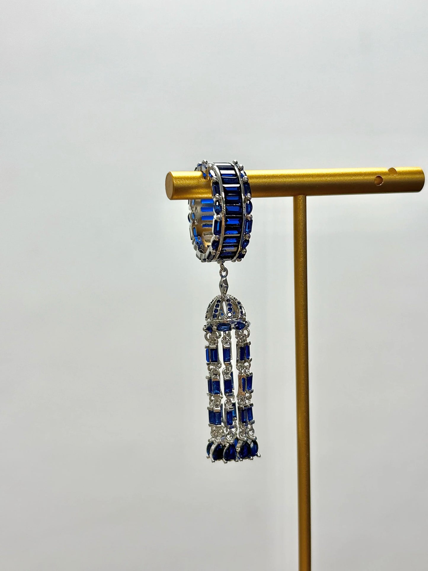 Unique Design Luxury Statement Charms Chic Cubic Zirconia Wedding Long Tassel Finger Rings for Women Bohemian Beach Jewelry