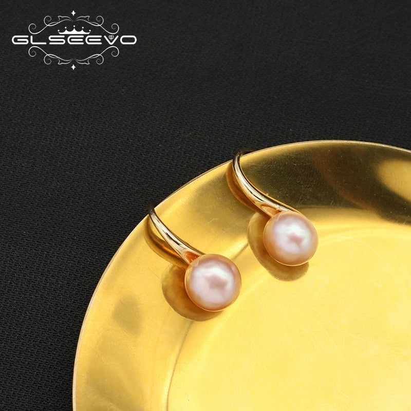 Natural Freshwater Pearl Ear Hook Earrings Fashion Luxury Personality Gold Plated Ear Hook Women Girls Fine Jewelry