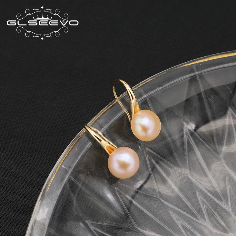 Natural Freshwater Pearl Ear Hook Earrings Fashion Luxury Personality Gold Plated Ear Hook Women Girls Fine Jewelry