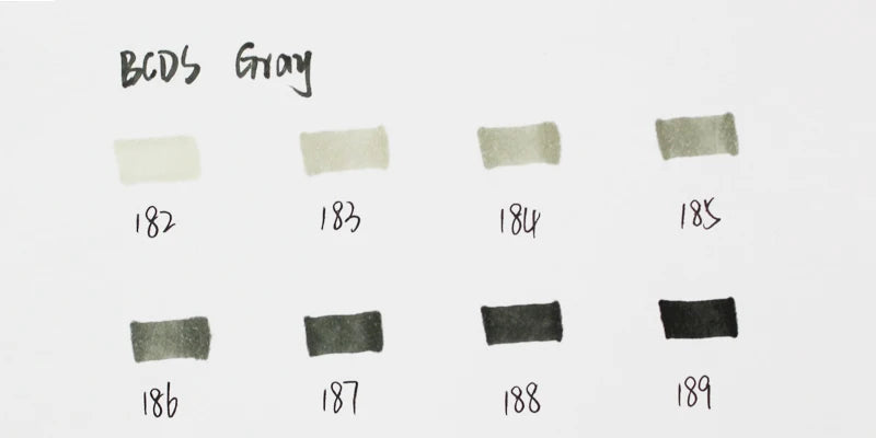 Finecolour 8 Colors Double-headed Soft Brush Professional Sketch Alcohol Based Ink Gray Series Art Markers EF102