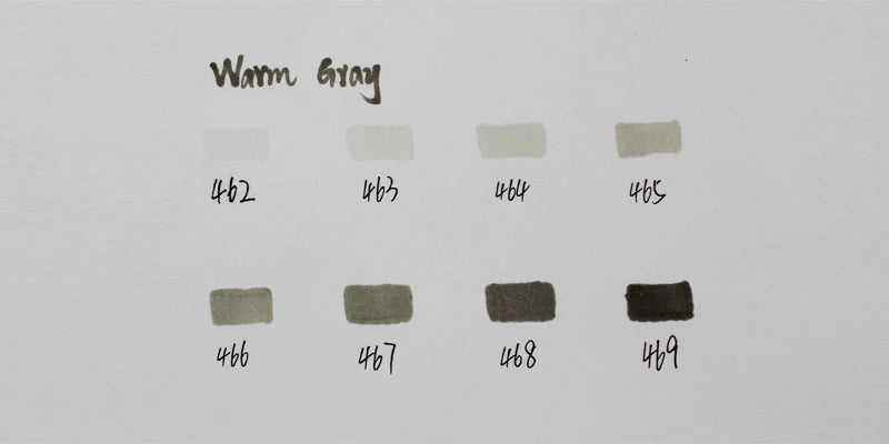 Finecolour 8 Colors Double-headed Soft Brush Professional Sketch Alcohol Based Ink Gray Series Art Markers EF102