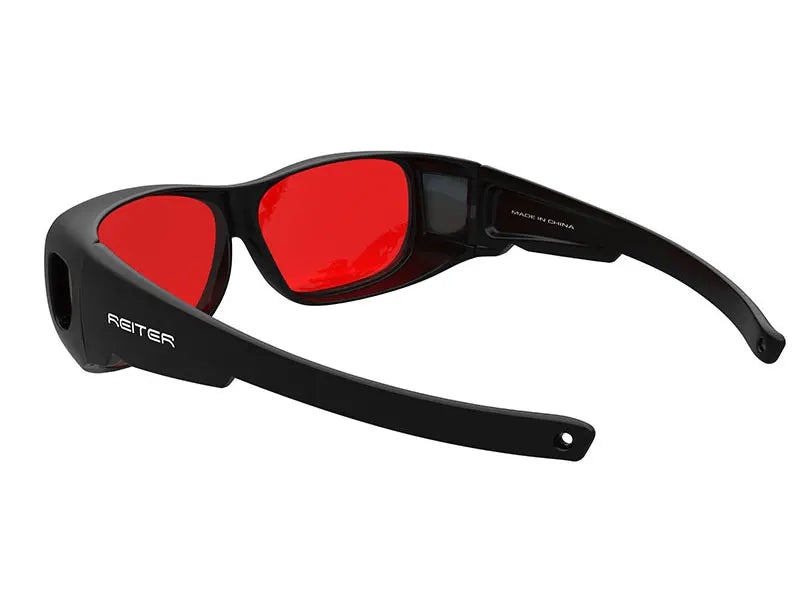 190-550nm OD 5+ 532nm Professional Green Laser Safety Glasses Red lenses Protective Goggles