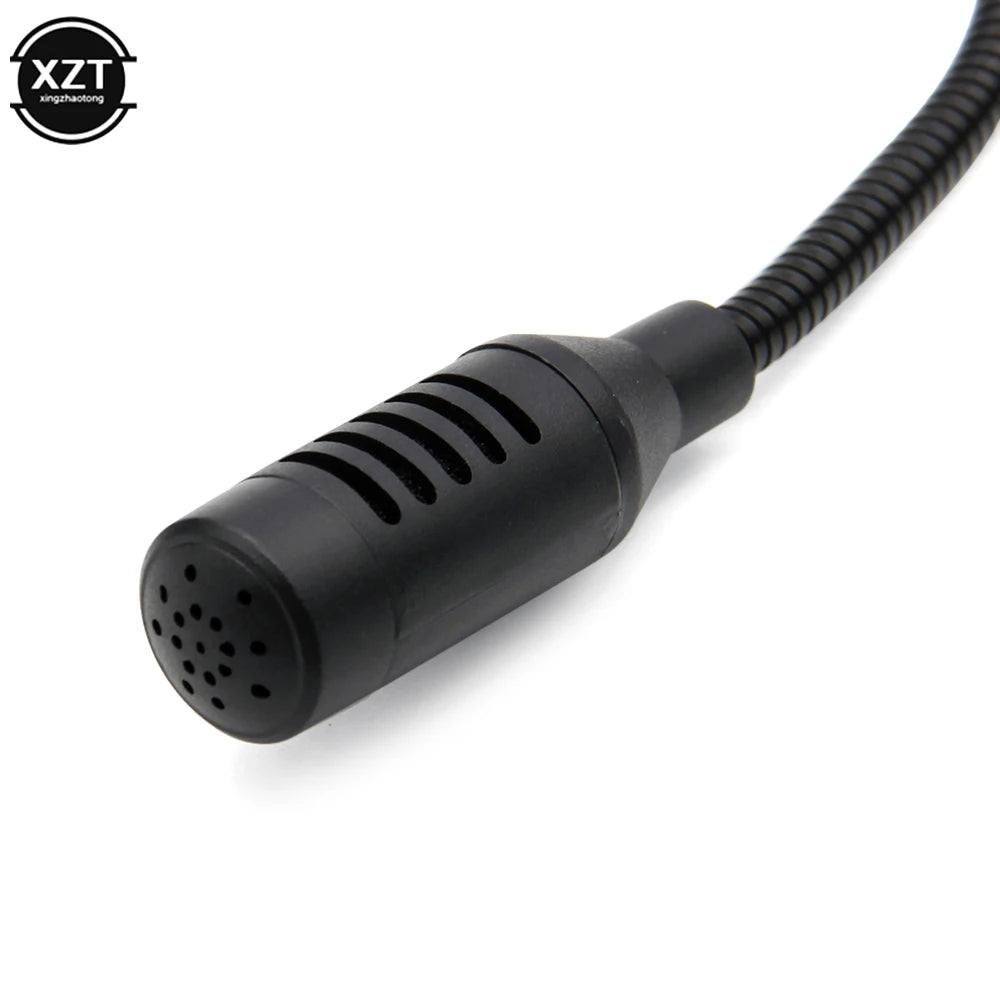 Flexible Stand Mini Studio Speech Microphone 3.5mm Plug Gooseneck Mic Wired for Computer PC Desktop Notebook School Speech