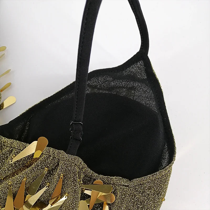 Shining V Neck Stage Costumes Latin Dance Dress Women 1920s Gatsby Fringe Flapper Backless Dress Summer Mesh Sequin Dress