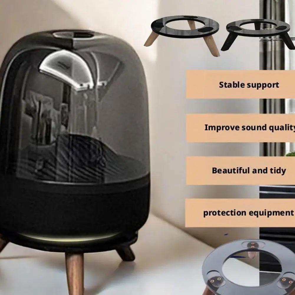 For Harman Kardon Glass 2/3/4th Solid Wood Base Desktop Display Shock-absorbing Audio Stand For Harman Kardon Aura Studio