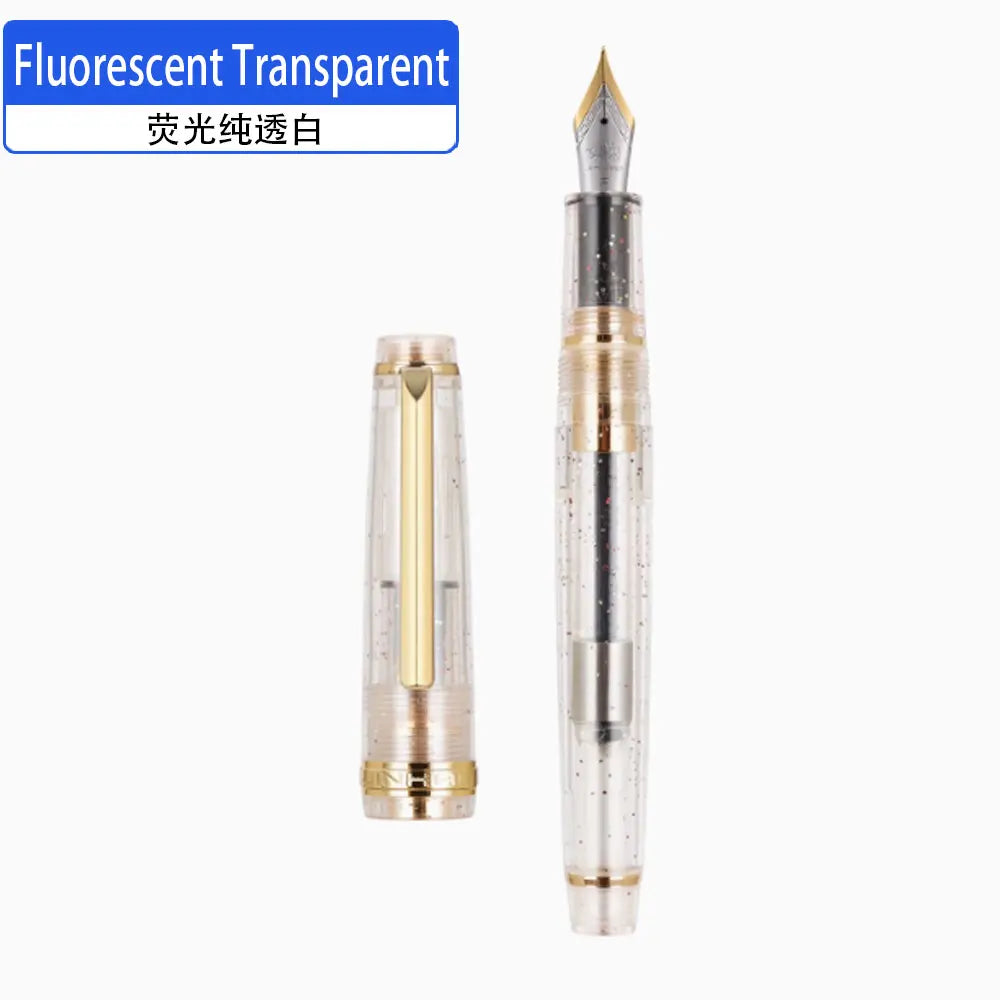 Jinhao 82 Gold Clip Series Luxury Resin Metal EF/F/M/Curved Nib Fountain Pen Rotation Opening Ink Pens School Office Supplies