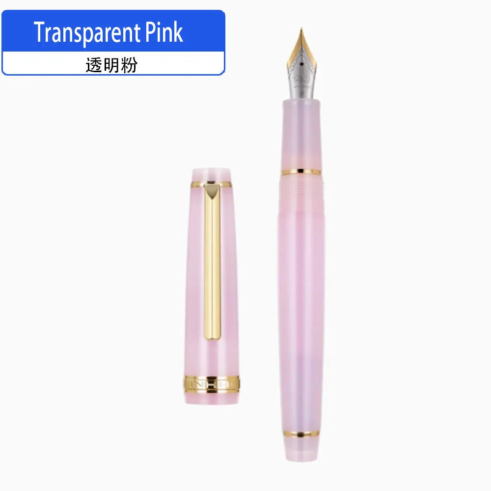 Jinhao 82 Gold Clip Series Luxury Resin Metal EF/F/M/Curved Nib Fountain Pen Rotation Opening Ink Pens School Office Supplies