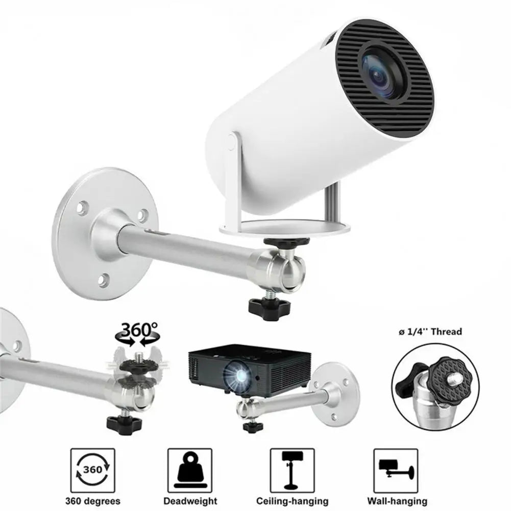 Metal Projector Mount 360-degree Rotatable Projector Bracket for High Stability on Ceiling or Wall Mount Easy for Ultimate