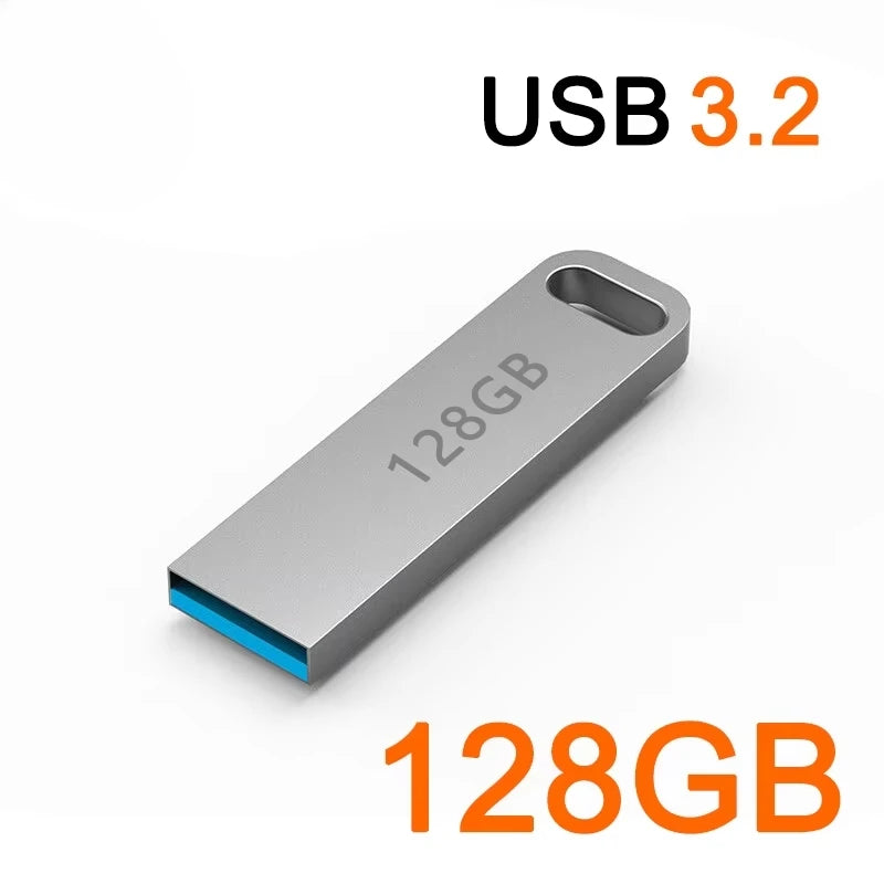 New 2TB Flash Drive USB 3.2 Super High Speed Transfer Metal Mini U Disk Pen Drive Type C Memory Waterproof Disk SSD U Drive