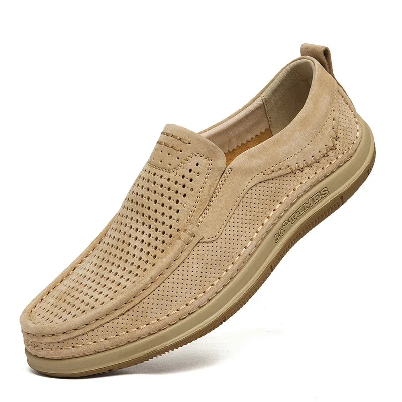 Men Loafers Summer Breathable Soft Luxury Brand