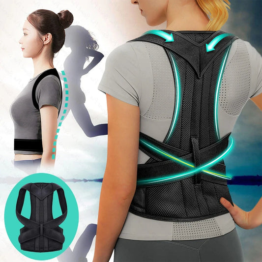 Reinforced Belt Lumbar Column Posture Corrector Vest  Adjustable Back Support