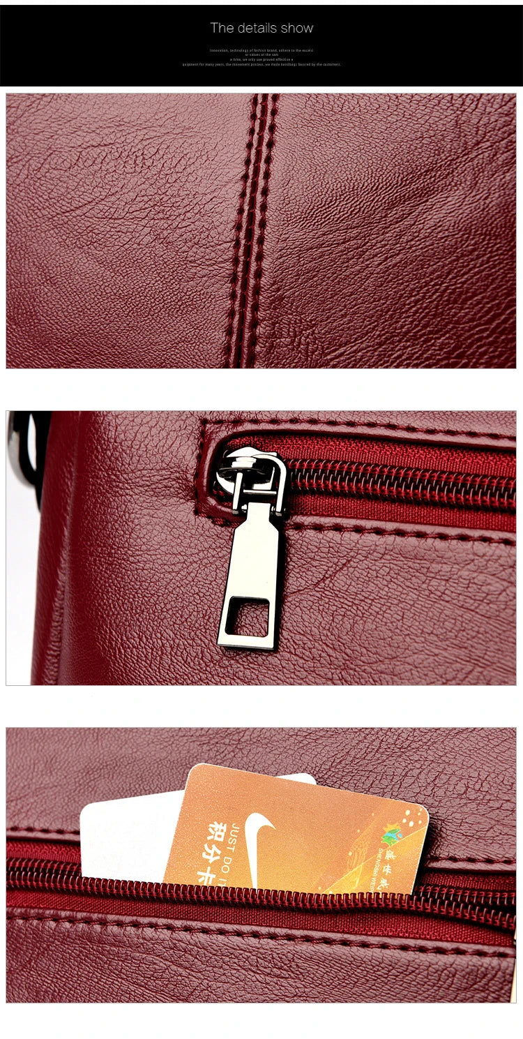 Women Embroidery Tote Bag High Quality Leather Ladies Handbag