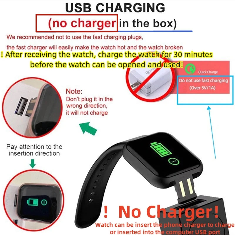 Smart Watch For Women Men Wristwatch Bluetooth Connected Phone Player