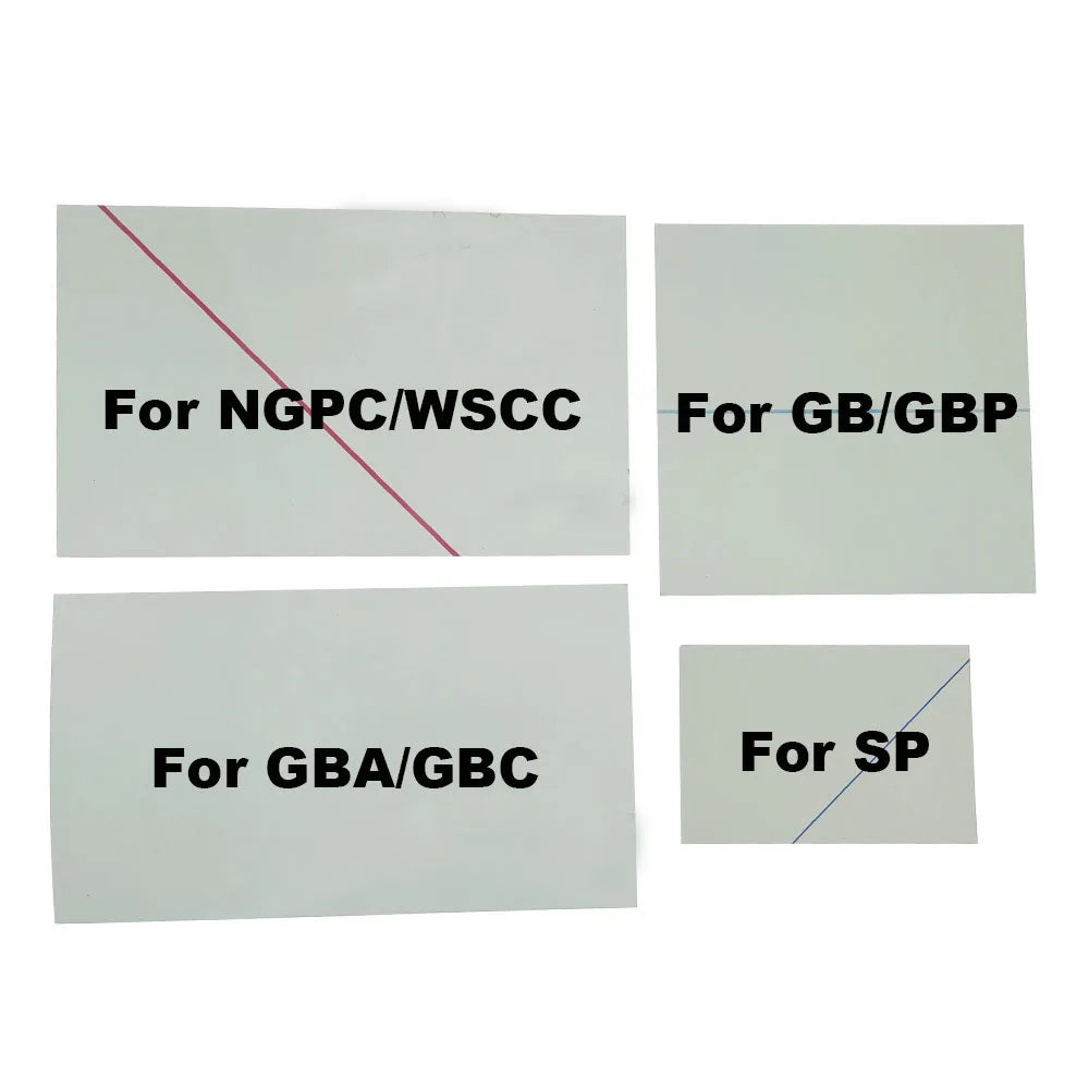 1PCS For Gameboy GB DMG GBP GBA SP GBC Backlit Screen Modify Part Polarizing Film For NGPC WSC Polarized Filter Film Sheet