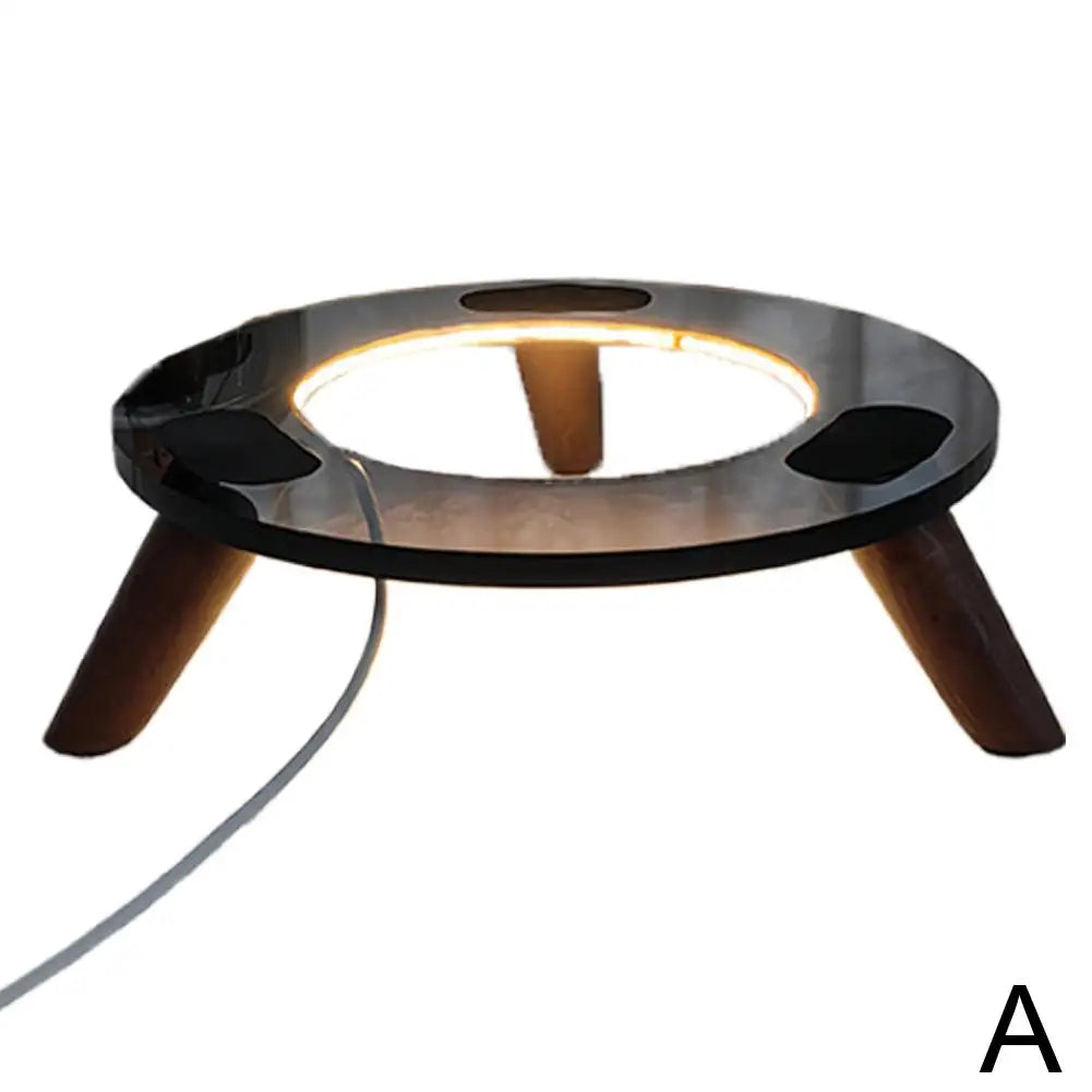 For Harman Kardon Glass 2/3/4th Solid Wood Base Desktop Display Shock-absorbing Audio Stand For Harman Kardon Aura Studio